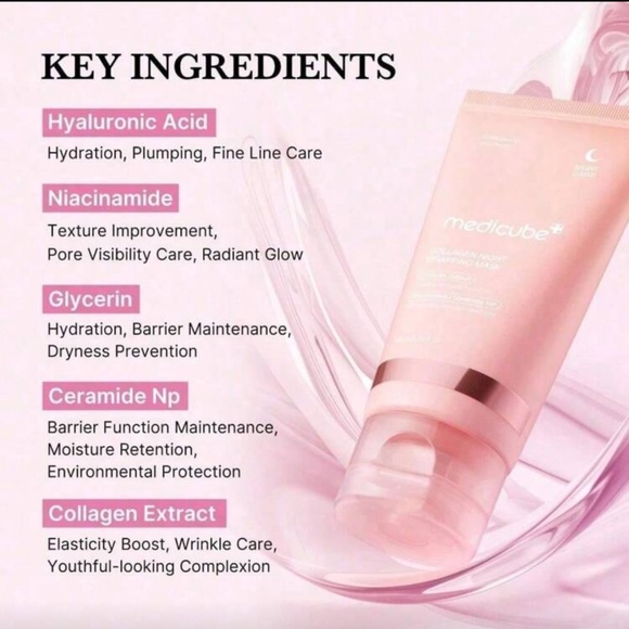 Medicube Collagen Overnight Wrapping Peel Off Facial Mask Elasticity & Hydration - Picture 4 of 5